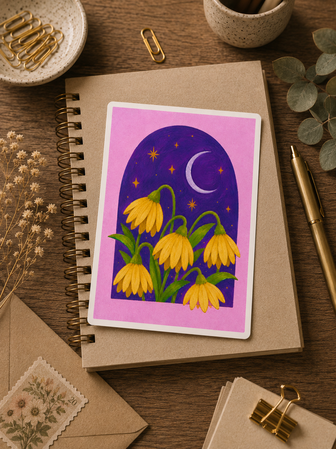 Midnight Blooms Sticker