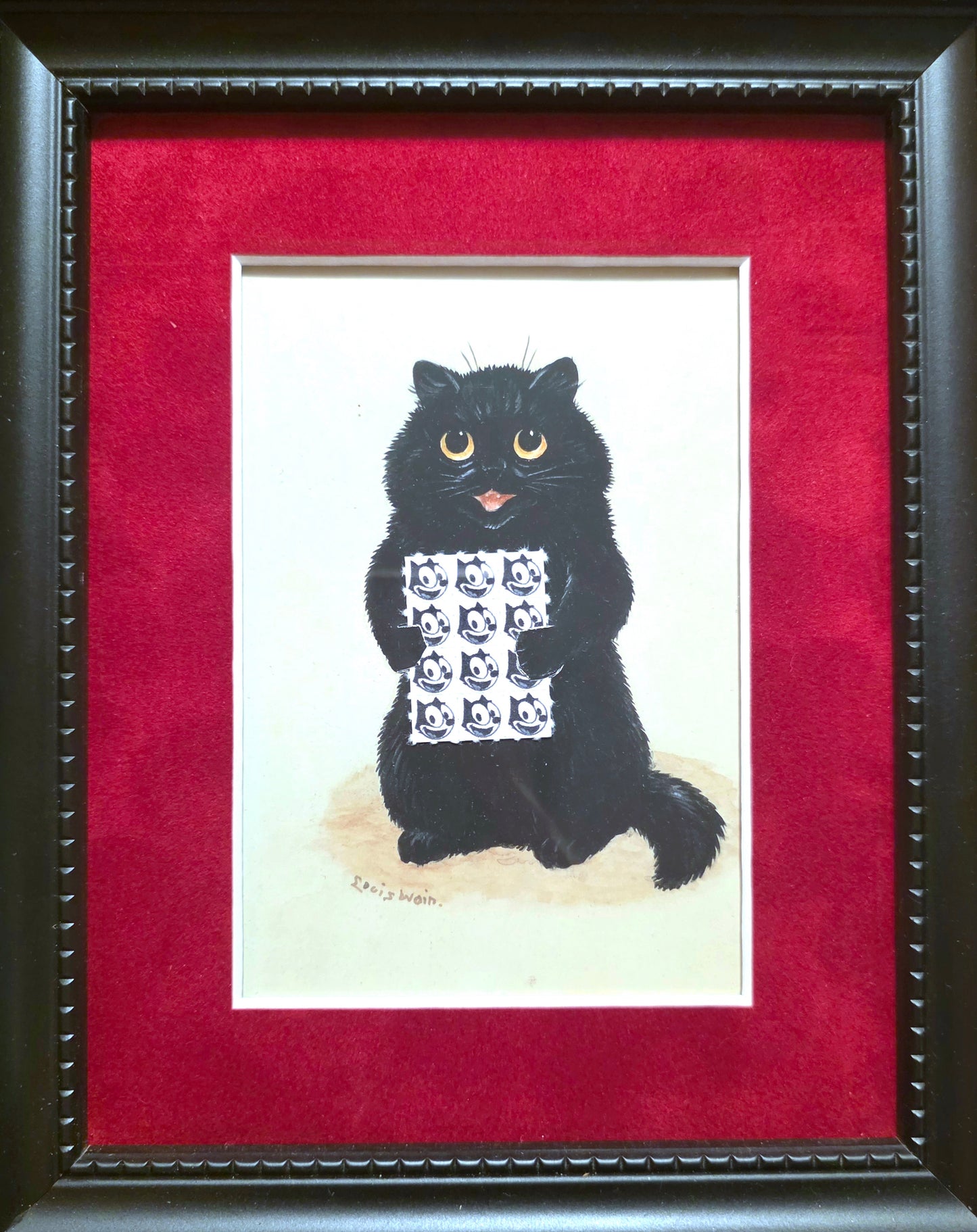 Black Cat Red Frame