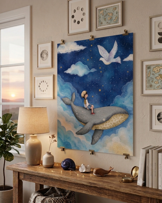 Dream Whale Art Print
